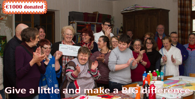 €1000 cheque for Handic’Art Aubusson