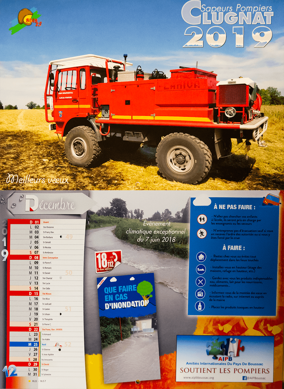 clugnat pompiers calendar