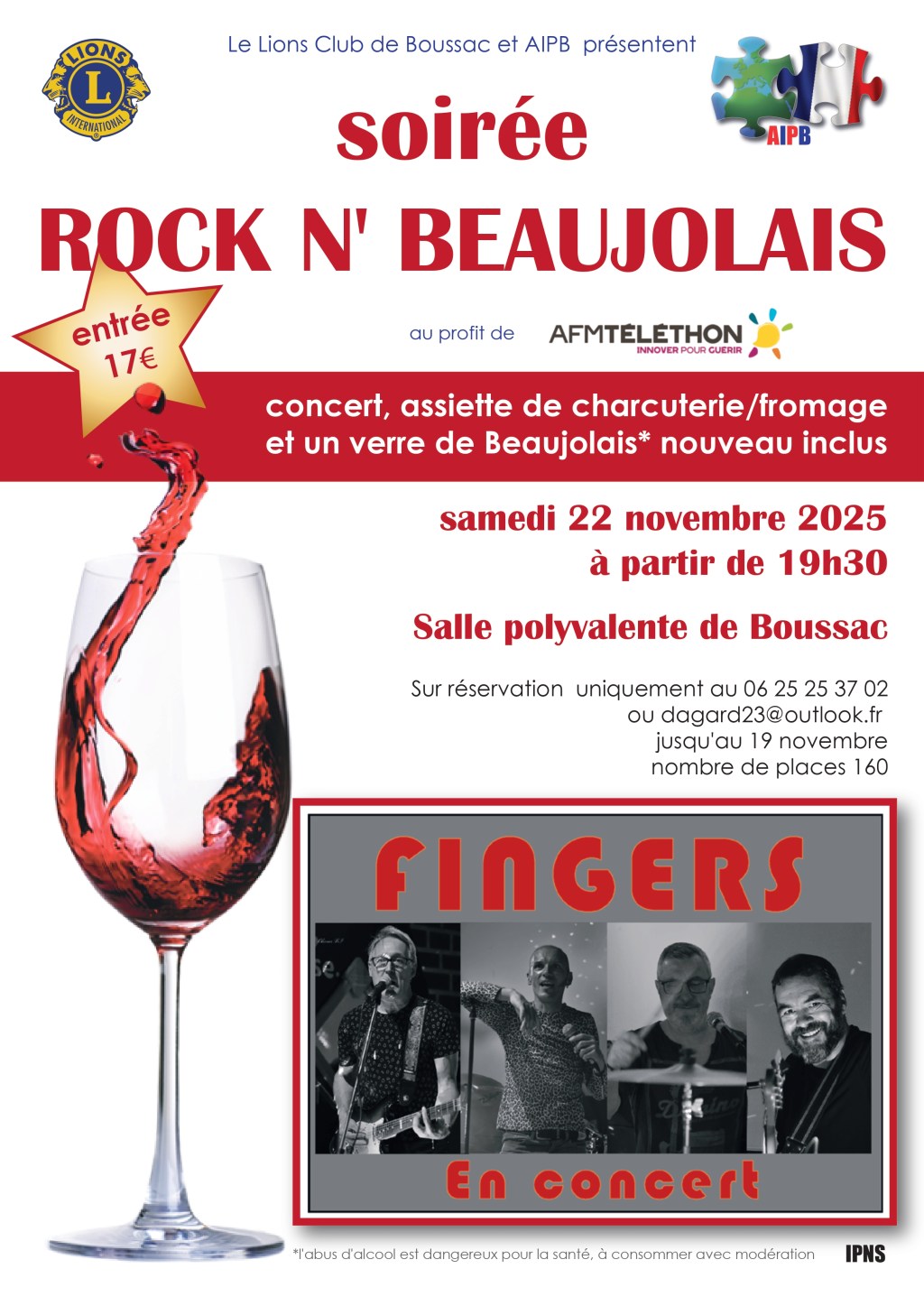Rock N’ Beaujolais samedi 22&nbsp;novembre